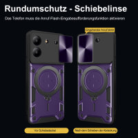 Outdoor Panzer Hülle für ZTE Blade A34 / A54 Handyhülle mit Slide Kameraschutz Ringhalter Bumper in Lila