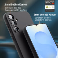 Hülle für Samsung Galaxy S25 Handyhülle Back Cover Silikon Case Bumper in Schwarz