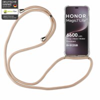 Handykette für Honor Magic 7 Lite Hülle mit Band Case Handyhülle mit Kette in Beige / Braun