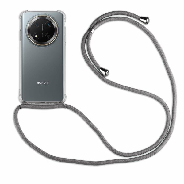 Handykette für Honor Magic 7 Lite Hülle mit Band Case Handyhülle mit Kette in Grau