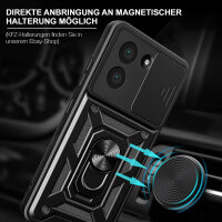 Outdoor Panzer Hülle für Xiaomi Redmi A5 Handyhülle mit Kameraschutz Ringhalter Case in Schwarz