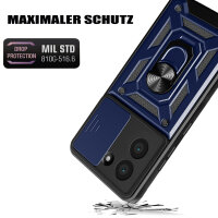 Outdoor Panzer Hülle für Xiaomi Redmi A5 Handyhülle mit Kameraschutz Ringhalter Case in Blau