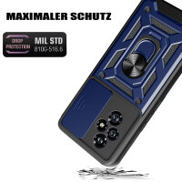 Outdoor Panzer Hülle für Honor 200 Handyhülle mit Slide Kameraschutz Ringhalter in Blau