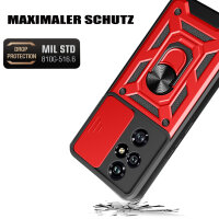 Outdoor Panzer Hülle für Honor 200 Pro Handyhülle mit Slide Kameraschutz Ringhalter in Rot