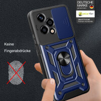 Outdoor Panzer Hülle für Honor 200 Lite Handyhülle mit Slide Kameraschutz Ringhalter in Blau