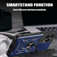 Outdoor Panzer Hülle für Honor 200 Lite Handyhülle mit Slide Kameraschutz Ringhalter in Blau