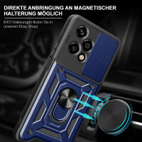 Outdoor Panzer Hülle für Honor 200 Lite Handyhülle mit Slide Kameraschutz Ringhalter in Blau