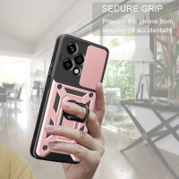 Outdoor Panzer Hülle für Honor 200 Lite Handyhülle mit Slide Kameraschutz Ringhalter in Rosegold