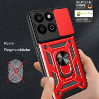 Outdoor Panzer Hülle für Honor 200 Smart Handyhülle mit Slide Kameraschutz Ringhalter in Rot