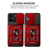 Outdoor Panzer Hülle für Honor 200 Smart Handyhülle mit Slide Kameraschutz Ringhalter in Rot