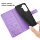 Handy Tasche für Xiaomi Redmi A5 Handyhülle Blumen Hülle Wallet Case Flipcover in Lila