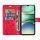 Handy Tasche für Xiaomi Redmi A5 Handyhülle Blumen Hülle Wallet Case Flipcover in Rot