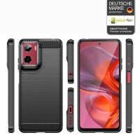 Carbon Hülle für Moto G05 / Moto E15 Hülle Handyhülle Outdoor Handy Tasche Bumper Case Back Cover