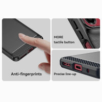 Carbon Hülle für Moto G05 / Moto E15 Hülle Handyhülle Outdoor Handy Tasche Bumper Case Back Cover
