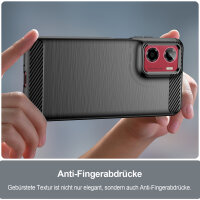 Carbon Hülle für Moto G05 / Moto E15 Hülle Handyhülle Outdoor Handy Tasche Bumper Case Back Cover