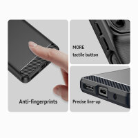 Carbon Hülle für Moto G15 Hülle Handyhülle Outdoor Handy Tasche Bumper Case Back Cover