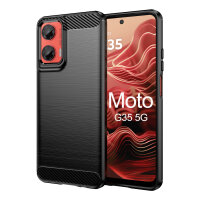 Carbon Hülle für Moto G35 Hülle...