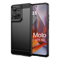 Carbon Hülle für Moto G75 Hülle...