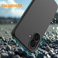 Handyhülle für Apple iPhone 16 – Outdoor Silikon Cover Schwarz
