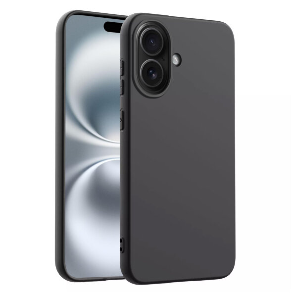 Handyhülle für Apple iPhone 16 Plus – Outdoor Silikon Cover Schwarz