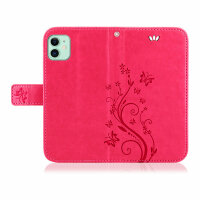 Handyhülle für Apple iPhone 11 – Klapphülle Blumen Pink