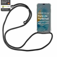 Handykette für Honor 200 Lite Handyhülle mit Band Case Hülle mit Kordel Handy Tasche in Schwarz