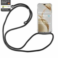 Handykette für Honor 200 Pro Handyhülle mit Band Case Hülle mit Kordel Handy Tasche in Schwarz