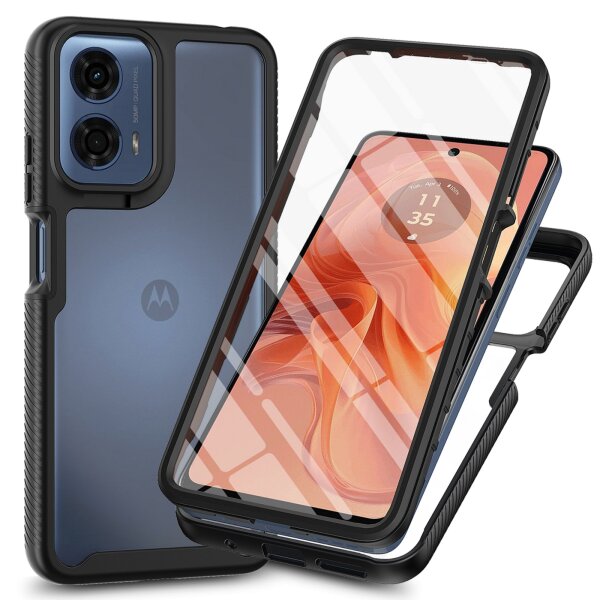 Hüllr für Motorola Moto G35 Hülle 360 Grad Handyhülle Integriertem Displayschutz