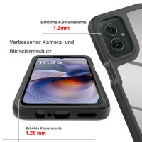 Hülle für Motorola Moto G55 Hülle 360 Grad Handyhülle Integriertem Displayschutz