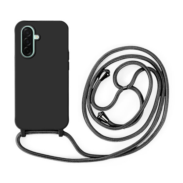Handykette für Samsung Hanyhülle mit Band Hülle mit Kodel Smartphone Halskette Galaxy A26 in Schwarz