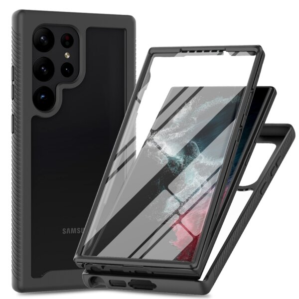 360 Grad Hülle mit eingebautem Displayschutz für Samsung Galaxy S25 Ultra 360° Bumper