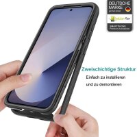 360 Grad Hülle mit eingebautem Displayschutz für Samsung Galaxy S25+ 360° Bumper
