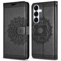 Handy Tasche für Samsung Galaxy S25 Hülle Handyhülle Klapphülle Wallet Case in Schwarz