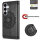 Handy Tasche für Samsung Galaxy S25 Hülle Handyhülle Klapphülle Wallet Case in Schwarz
