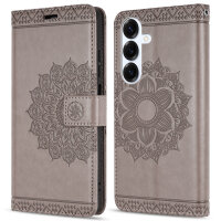 Handy Tasche für Samsung Galaxy S25 Hülle Handyhülle Klapphülle Wallet Case in Grau