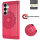 Handy Tasche für Samsung Galaxy S25 Hülle Handyhülle Klapphülle Wallet Case in Rot