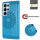 Handy Tasche für Samsung Galaxy S25 Ultra Hülle Handyhülle Klapphülle Wallet Case in Blau