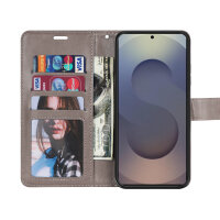Handy Tasche für Samsung Galaxy S25 Ultra Hülle Handyhülle Klapphülle Wallet Case in Grau