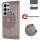 Handy Tasche für Samsung Galaxy S25 Ultra Hülle Handyhülle Klapphülle Wallet Case in Grau