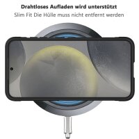 Hülle für Samsung Galaxy S25 Handyhülle Outdoor Case Cover Bumper in Schwarz