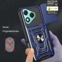 Outdoor Panzer Hülle für Honor 400 Lite Handyhülle mit Slide Kameraschutz Ringhalter in Blau