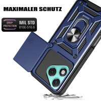 Outdoor Panzer Hülle für Honor 400 Lite Handyhülle mit Slide Kameraschutz Ringhalter in Blau