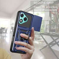Outdoor Panzer Hülle für Honor 400 Lite Handyhülle mit Slide Kameraschutz Ringhalter in Blau