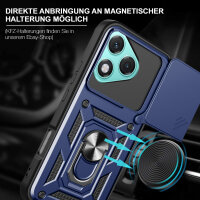 Outdoor Panzer Hülle für Honor 400 Lite Handyhülle mit Slide Kameraschutz Ringhalter in Blau