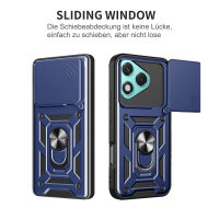 Outdoor Panzer Hülle für Honor 400 Lite Handyhülle mit Slide Kameraschutz Ringhalter in Blau
