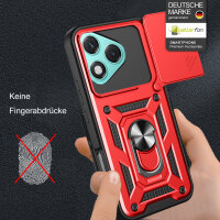 Outdoor Panzer Hülle für Honor 400 Lite Handyhülle mit Slide Kameraschutz Ringhalter in Rot