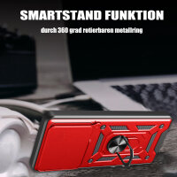 Outdoor Panzer Hülle für Honor 400 Lite Handyhülle mit Slide Kameraschutz Ringhalter in Rot