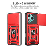Outdoor Panzer Hülle für Honor 400 Lite Handyhülle mit Slide Kameraschutz Ringhalter in Rot