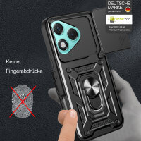 Outdoor Panzer Hülle für Honor 400 Lite Handyhülle mit Slide Kameraschutz Ringhalter in Schwarz