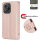 Hülle für Honor 400 Lite Handy Tasche Handyhülle Flip Cover Wallet Case Klapphülle in Rosegold